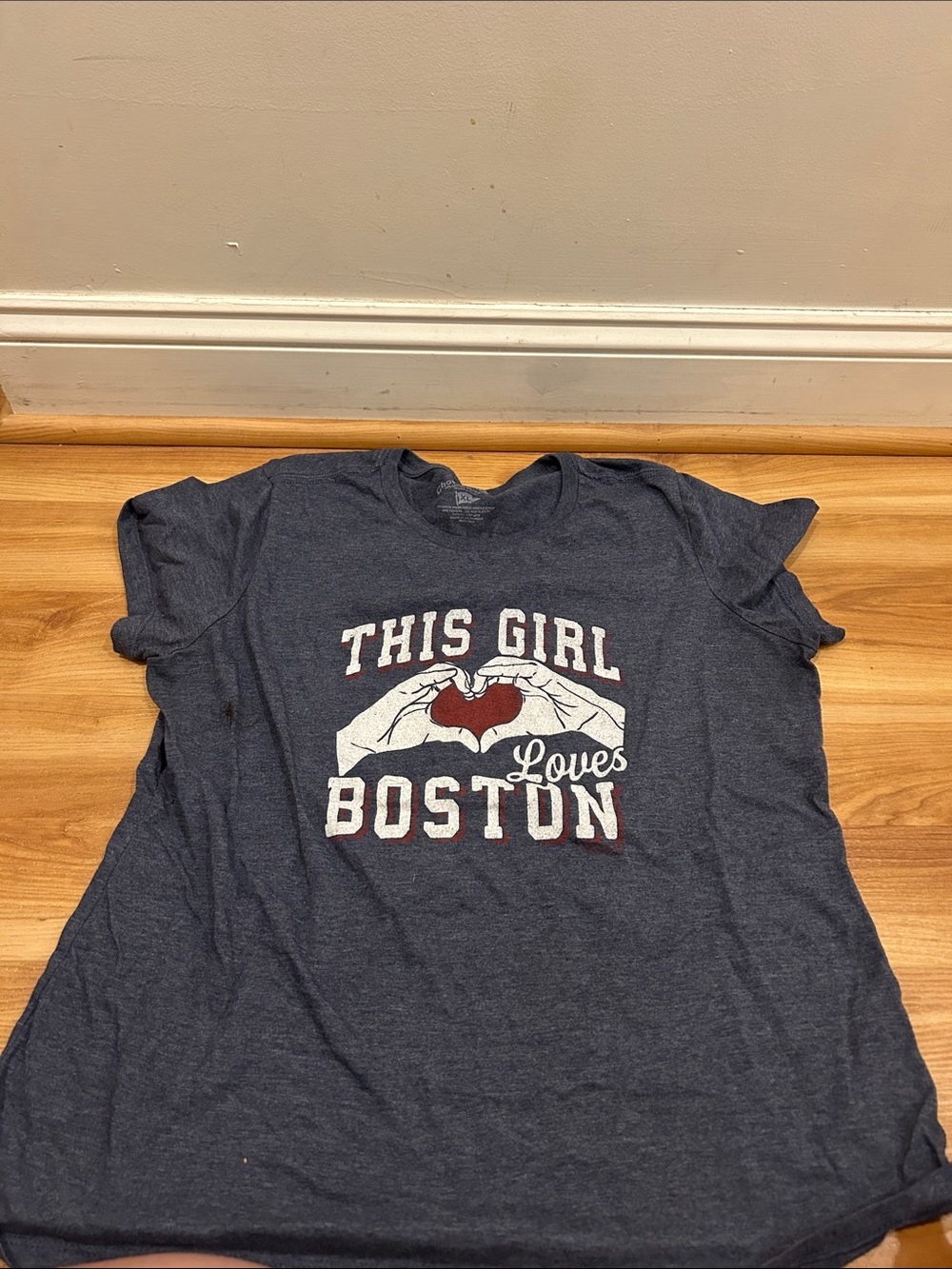 This Girl Loves Boston Short Sleeve Tee - Navy
